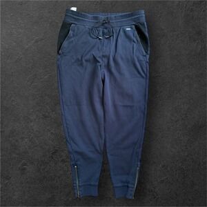 HUGO BOSS Men Medium Navy Blue Jogger Sweatpants Zipped Ankle Pockets Drawstring